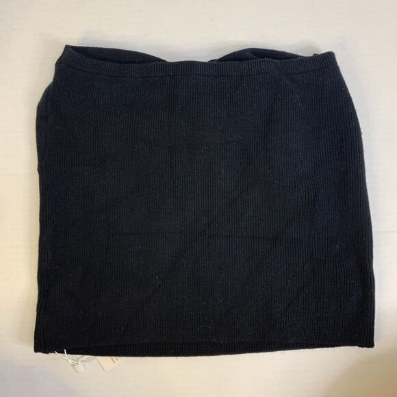 NWT EFAN Women’s Black Tube Top Twist Knot Front Knit Strapless Crop Top -Medium - Picture 4 of 5